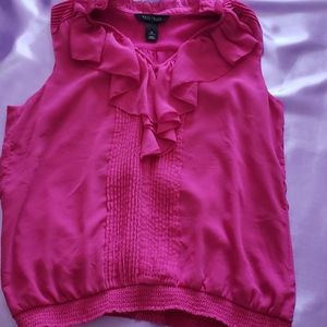 White House Black Market Sleeveless chiffon blouse